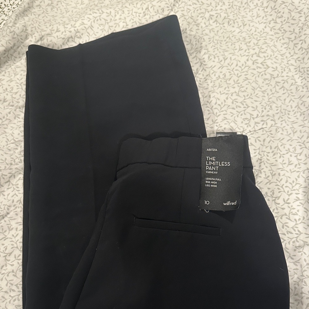 Wilfred Midnight Black Dress Pants